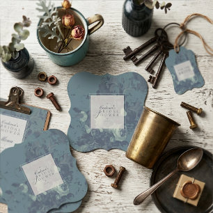 Dessous-de-verre En Papier Élégante Fête de Mariage Florale Sarcelle Rurale d