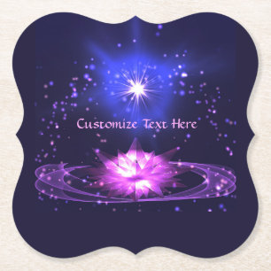 Dessous-de-verre En Papier Elégante Fleur de cristal de lotus de cristal de z