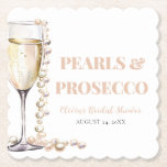 Dessous-de-verre En Papier Elégante perles d'or et Fête des mariées de poursu<br><div class="desc">Voici notre Dessous de verre en papier Carré Elegant Gold Pearls et Prosecco Fête des mariées, un ajout élégant à votre célébration. Ornés d'accents dorés chatoyants et de perles délicates, ces dessous de verre dégagent raffinement et charme. Parfait pour protéger vos tables tout en ajoutant une touche d'élégance à votre...</div>