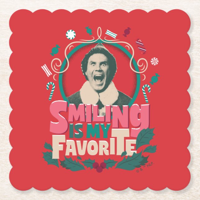 Dessous-de-verre En Papier Elfe - Sourire est mon préféré (Devant)