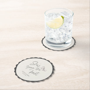 Dessous-de-verre En Papier Elle attache la douche nuptiale du noeud