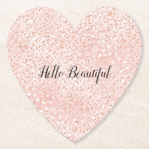 Dessous-de-verre En Papier Empreinte de léopard de Parties scintillant blanc