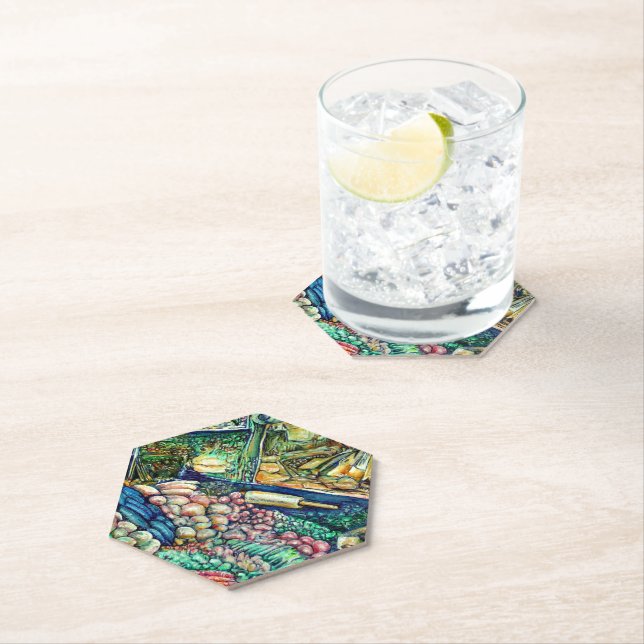 Dessous-de-verre En Papier Encelade (En situation)