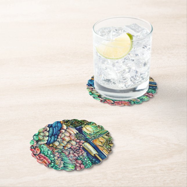 Dessous-de-verre En Papier Encelade (En situation)