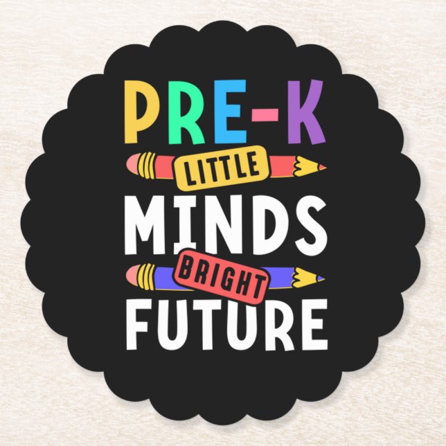 Dessous-de-verre En Papier Enfants d'âge préscolaire Retour à l'école Petits  (Devant)