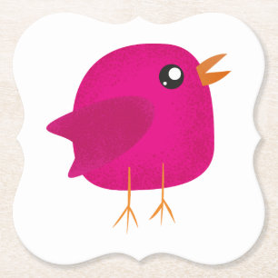 Dessous-de-verre En Papier Enfants oiseau mignon