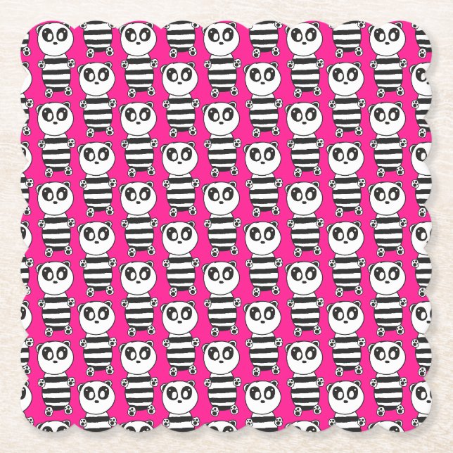 Dessous-de-verre En Papier Enfants Panda  (Devant)