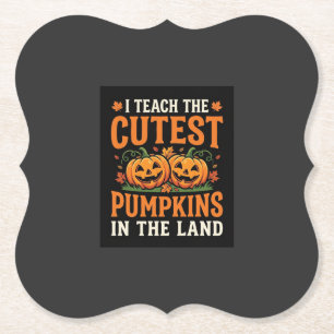 Dessous-de-verre En Papier Enseignant Halloween Citrouilles les Plus Mignonne
