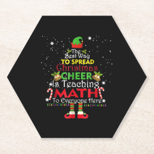 Dessous-de-verre En Papier Enseignant Math Noël Chemise Elfe Noël Cheval