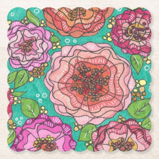 Dessous-de-verre En Papier "Ensemble de dessous de verre Fleuris Délice Dessi