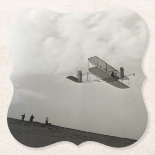 Dessous-de-verre En Papier Essai de planeur Vol Aviation Wright Brothers