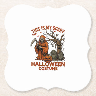 Dessous-de-verre En Papier Est Costume Halloween Effrayant Orange Reaper Pump