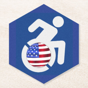 Dessous-de-verre En Papier États-Unis handicapés