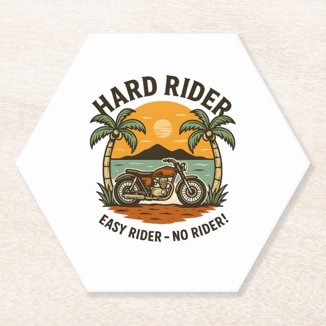 Dessous-de-verre En Papier Été Rider dur (Devant)