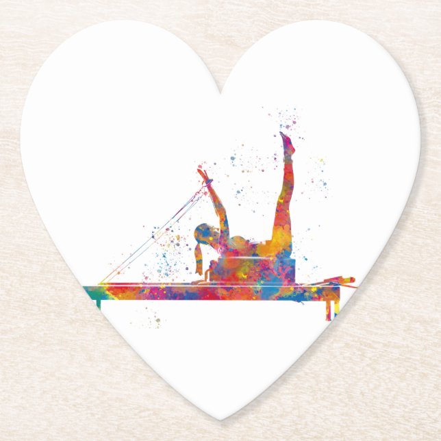 Dessous-de-verre En Papier exercice de gymnastique (Devant)