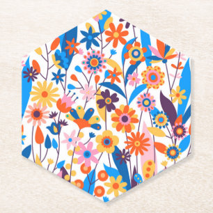Dessous-de-verre En Papier Exotique multicolore Floral Arrière - plan-32939