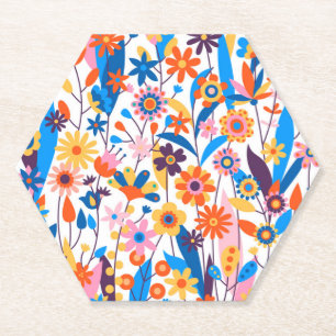 Dessous-de-verre En Papier Exotique multicolore Floral Arrière - plan-32939