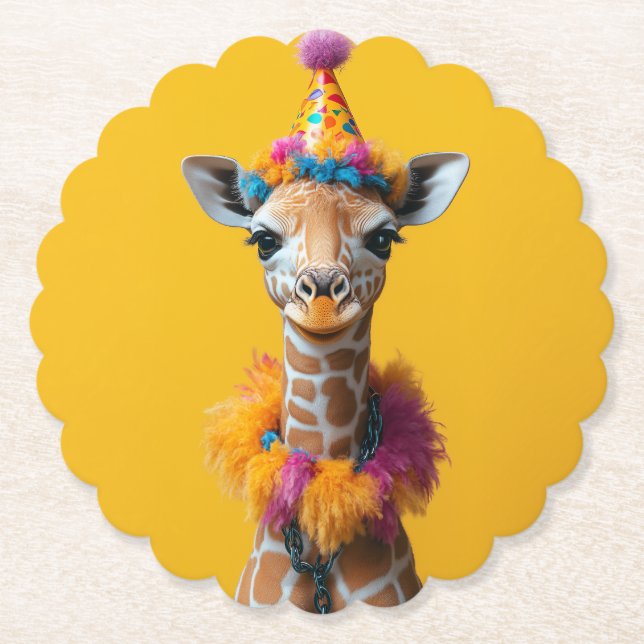 Dessous-de-verre En Papier Extravaganza Giraffe (Devant)