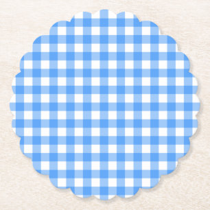 Dessous-de-verre En Papier Faye et Lauren Blue2 Gingham
