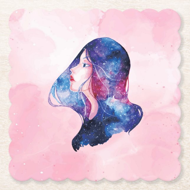 Dessous-de-verre En Papier Femme (Devant)
