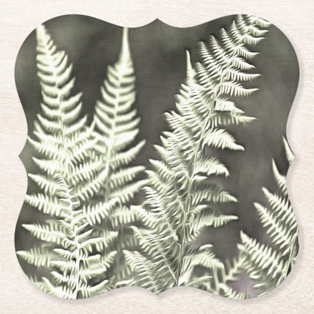 Dessous-de-verre En Papier Fern Artistic Abstrait (Devant)