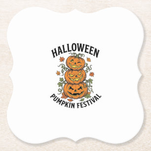 Dessous-de-verre En Papier Festival de citrouilles d'Halloween Jack O Lantern