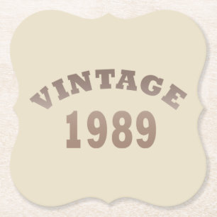 Dessous-de-verre En Papier Fête d'anniversaire de 1989