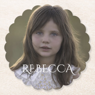 Dessous-de-verre En Papier Fête d'anniversaire de fille photo personnalisée