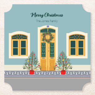Dessous-de-verre En Papier Fête de Noël Maison portugaise