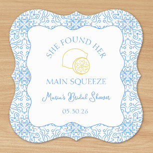 Dessous-de-verre En Papier Fête des mariées principale de Squeeze Lemon & Blu