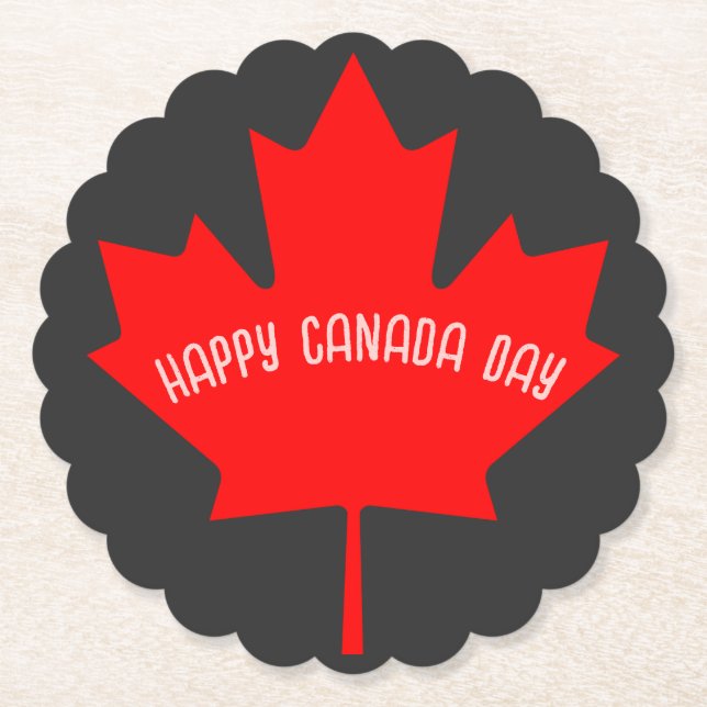 Dessous-de-verre En Papier Fête du Canada (Devant)