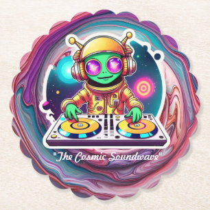Dessous-de-verre En Papier "Fête Intergalactique DJ"