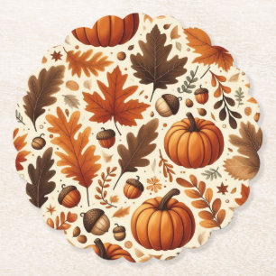 Dessous-de-verre En Papier feuille/citrouille/cavernes Automne