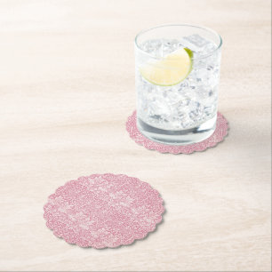 Dessous-de-verre En Papier Feuilles de bois rose Rabbit William Morris Motif