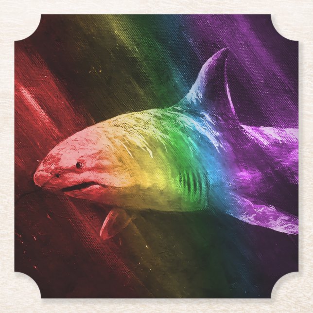Dessous-de-verre En Papier Fierté de requin (Devant)