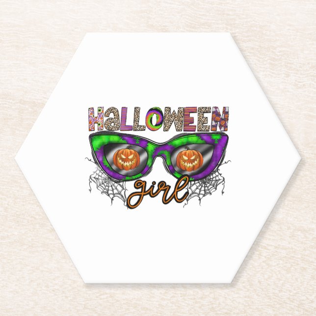 Dessous-de-verre En Papier Fille Halloween (Devant)