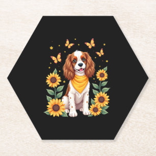 Dessous-de-verre En Papier Filles Femmes Maman Cavalier King Charles Spaniel
