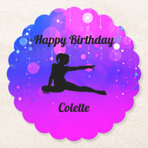 Dessous-de-verre En Papier Filles Gymnastique Joyeux Dessous de verre de papi