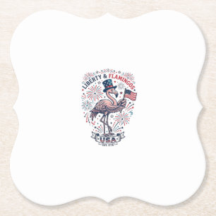Dessous-de-verre En Papier Flamant Patriotique Design de Chemise Gravure Vint