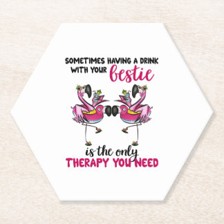 Dessous-de-verre En Papier Flamant rose est mon ami