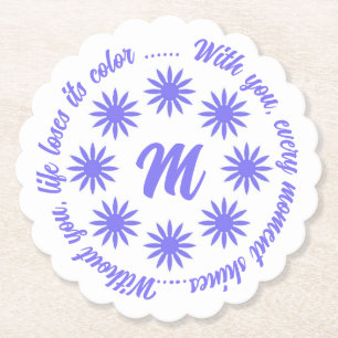 DESSOUS-DE-VERRE EN PAPIER FLEUR CADEAU MODERNE DE MAMAN PAPA SOEUR FILS PATR