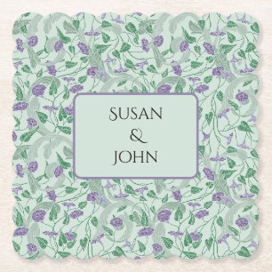 Dessous-de-verre En Papier Fleur de lierre violette victorienne Élément décor