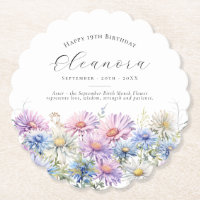 Fleur de naissance personnalisée de septembre pour