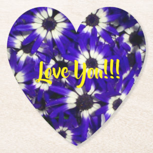 Dessous-de-verre En Papier Fleurs Bleues Aimer Ya Dessous de verre papier