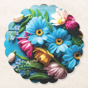 Dessous-de-verre En Papier Fleurs colorées