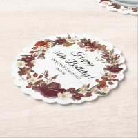 Fleurs d'automne bordeaux mauve pour 30 ans