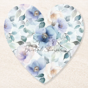 Dessous-de-verre En Papier Fleurs de crème de lavande violette