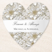 Fleurs de lotus blanches dorées Baby Shower 