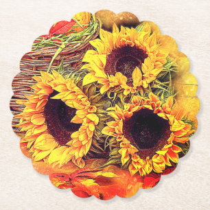 Dessous-de-verre En Papier Fleurs de soleil