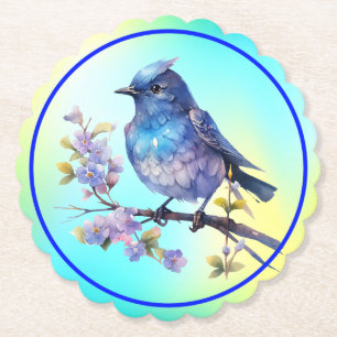 Dessous-de-verre En Papier Fleurs d'oiseau de fée Clipart aquarelle-73611
